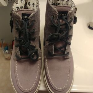 Sperry Top Siders gray high tops size 6